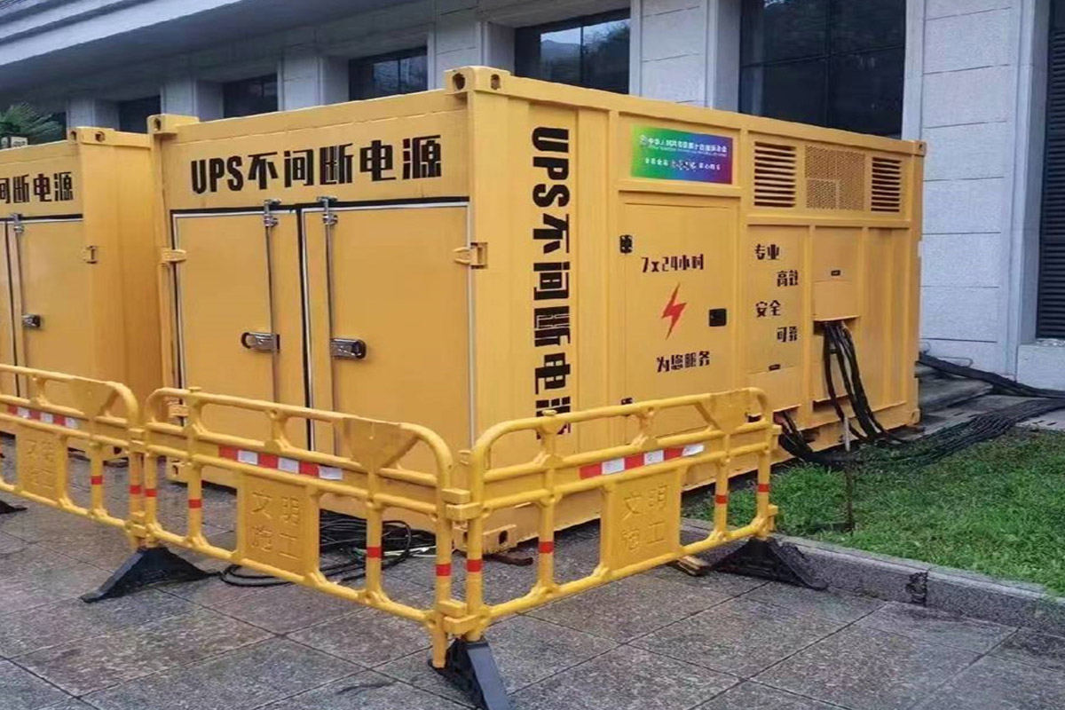 信州发电机租赁施工现场