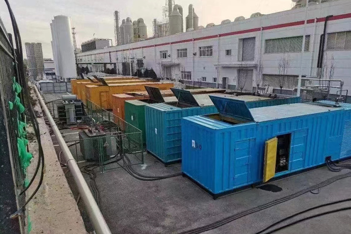 信州发电机租赁施工现场
